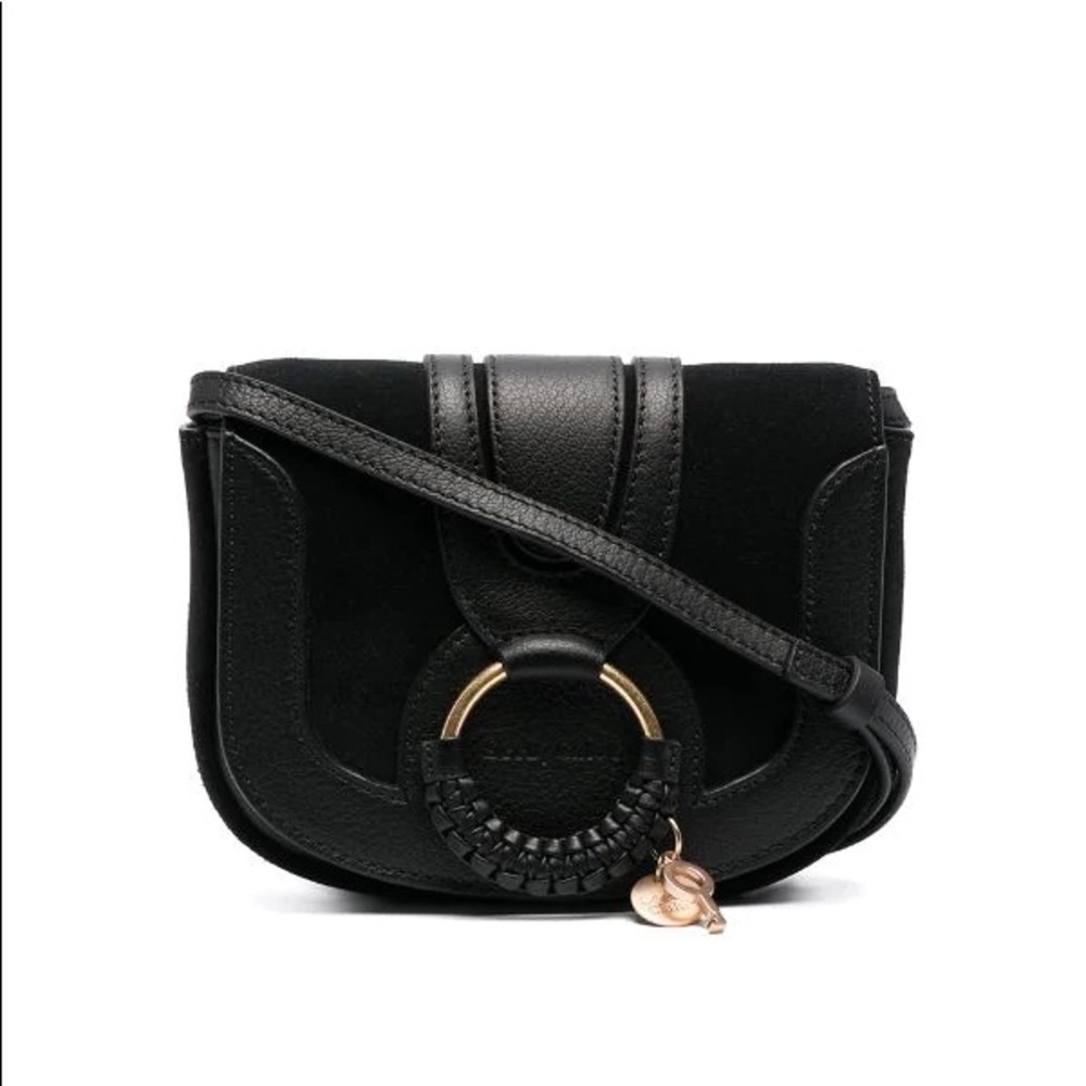 See by Chloe Hana Crossbody Bag (Black Leather w/ felt accents)